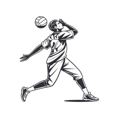Voleybol maçı. vektör illüstrasyonu