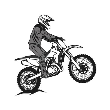 Motosiklet süren motorcu, sürücünün silueti.