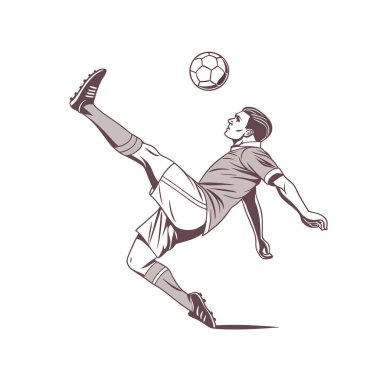 Futbolcu topa vuruyor