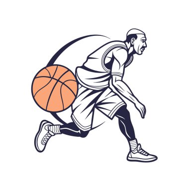 Üniformalı vektör içinde basketbol oyuncusu