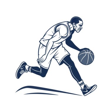 Basketbolcunun vektör illüstrasyonu