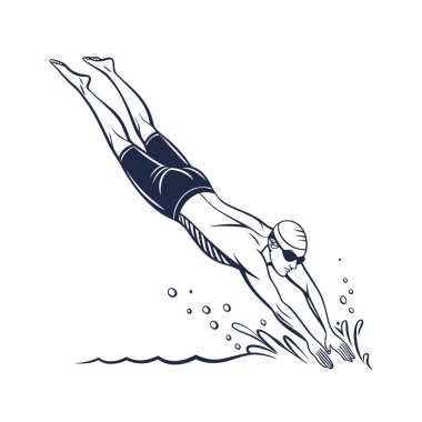 havuzda yüzme yüzücü