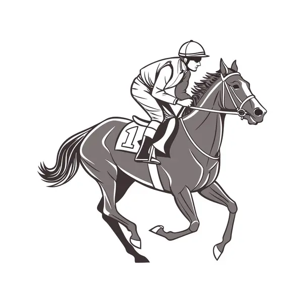 At yarış vektör siluet.