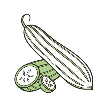 El çizimi karikatür sebze