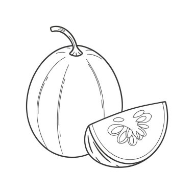 İzole edilmiş kabak ikonu vektör tasarımı