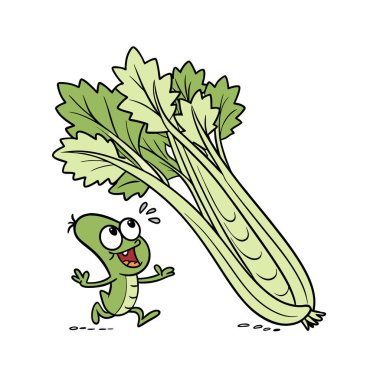 Havuçlu komik salatalık.