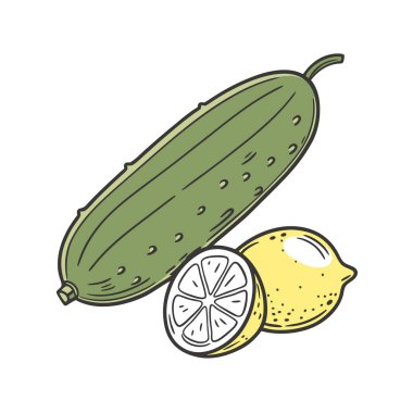 Dilimlenmiş karikatür limonu