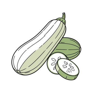 vektör karikatür sebze salatalığı