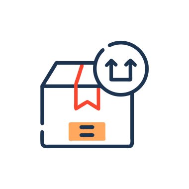 parsel dağıtım renk simgesi, vektör