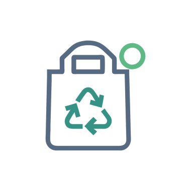 Geri dönüşüm vektör simgesi. Geri dönüşüm vektörü çizimi