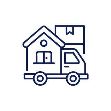 Araba sigortası simgesi beyaz arka planda izole edilmiş. araba ve ev sembolü stok vektör çizimi.