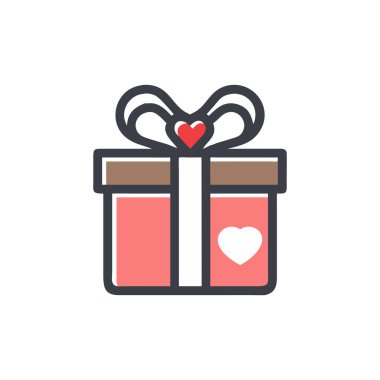 hediye kutusu simgesi vektörü beyaz arkaplanda izole edildi, web ve mobil uygulama tasarımınız, hediye kutusu logosu konseptiniz