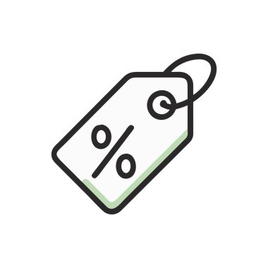 fiyat etiketi vektörü ince çizgi simgesi