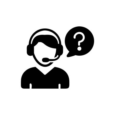 Müşteri hizmeti simgesi, vektör illüstrasyonu