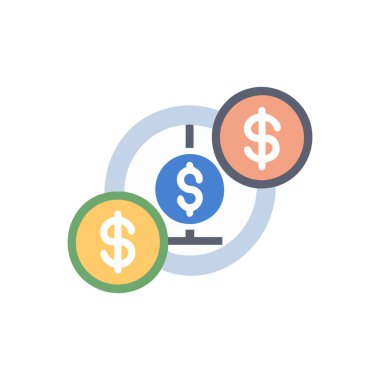 İş ve finans simgesinin vektör illüstrasyonu