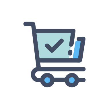 İşaretli alışveriş arabası