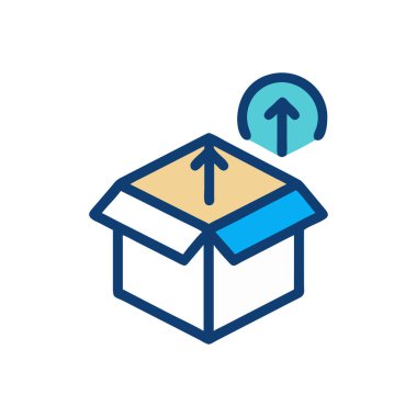 karton kutunun vektör simgesi