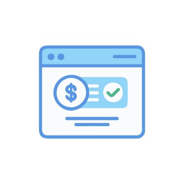 çevrimiçi ödeme, ödeme, alışveriş, İnternet düz renk simgesi.