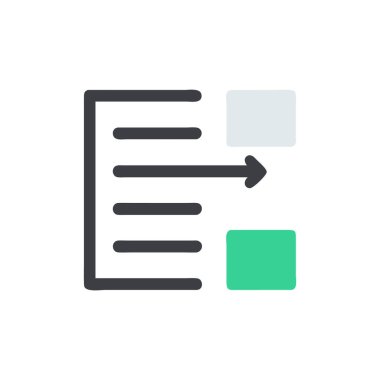 Web ve mobil uygulaması tasarım, belge logo kavramı için beyaz arka plan üzerinde izole belge simge vektör