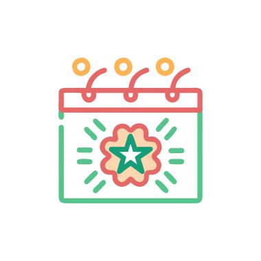 Takvim simgesi vektör illüstrasyonu