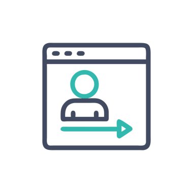 kullanıcı vektörü düz çizgi simgesi