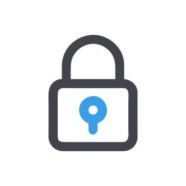 vektör kabartma renk simgesini kilitle