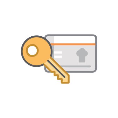 Anahtar simgesi vektör illüstrasyonu