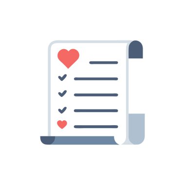 belge vektörü düz renk simgesi