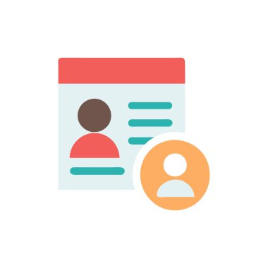 kimlik renkli vektör simgesi