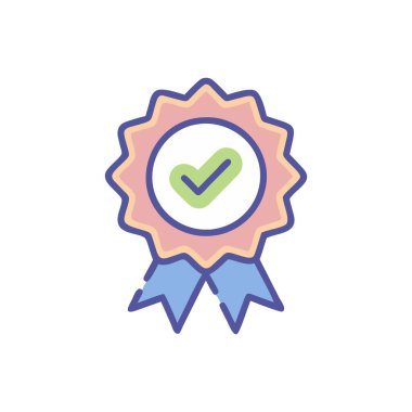 Vektör olarak sertifika simgesi. Logotype