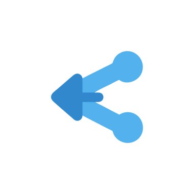 Beyaz arkaplandaki mavi ve beyaz simgenin vektör illüstrasyonu