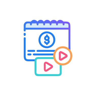 Çevrimiçi Pazarlama ikonu. Logotype