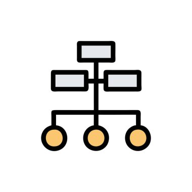 ağ vektörü ince çizgi simgesi