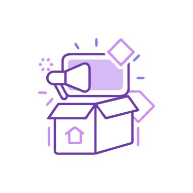 dağıtım paketi simgesi tasarımı, vektör illüstrasyonu