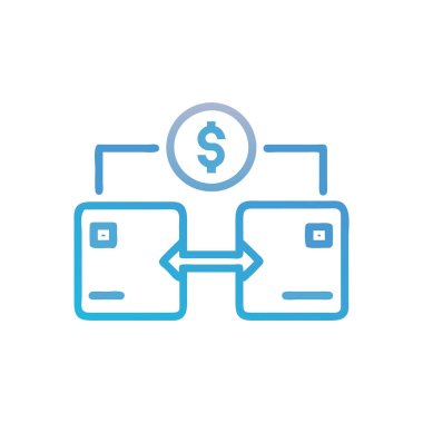 Dolar vektör ince çizgi simgesi