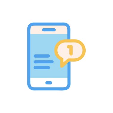 Sohbet mesajı ikonu vektör illüstrasyon tasarımı