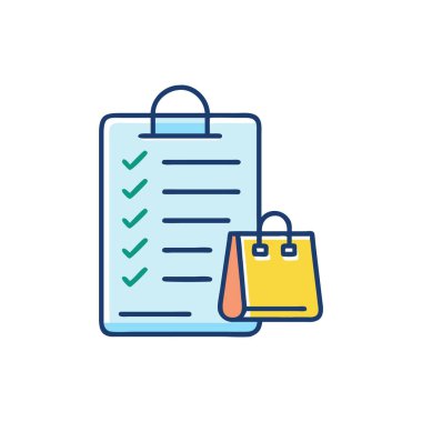 Pano denetim listesi vektör simgesi