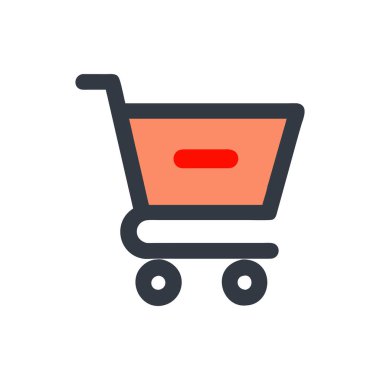 alışveriş sepeti simgesini, düz tasarım