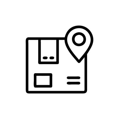 konum vektörü ince çizgi simgesi