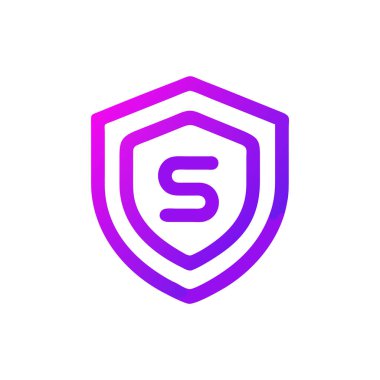 ilk harf s logo tasarım şablonu vektörü