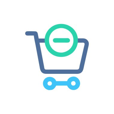 Sepet simgesi logo vektör illüstrasyonu