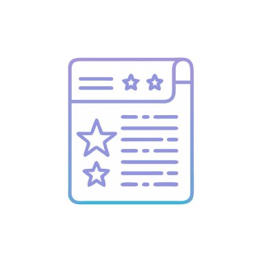 Yıldız vektör illüstrasyonlu belge