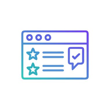 Reyting geribildirim simgesi vektörü. logotype