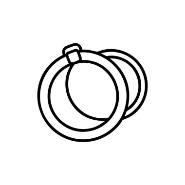 ip vektörü ince çizgi simgesi