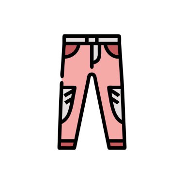 Kışlık kıyafet renk vektörü basit bir çizim