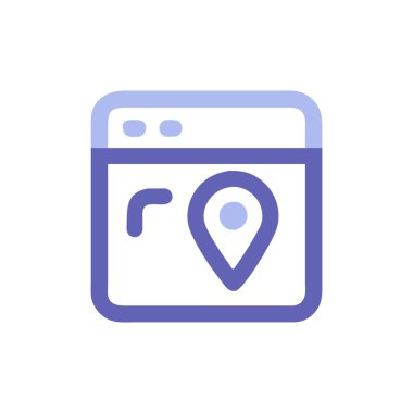 konum vektörü ince çizgi simgesi