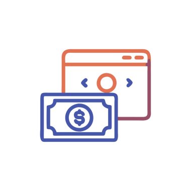 Web ve mobil uygulaması tasarımı, ödeme logo kavramı için beyaz arka plan üzerinde izole ödeme simge vektör