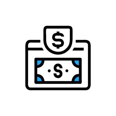 para vektörü ince çizgi simgesi