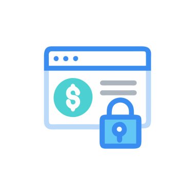 Bir dolar işareti simgesinin vektör illüstrasyonu