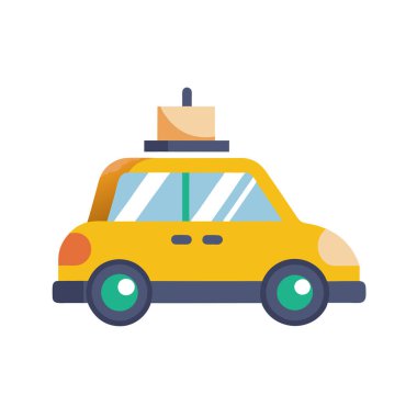 değiştiren, düzenleyen veya değiştiren araba taksi vektör simgesi